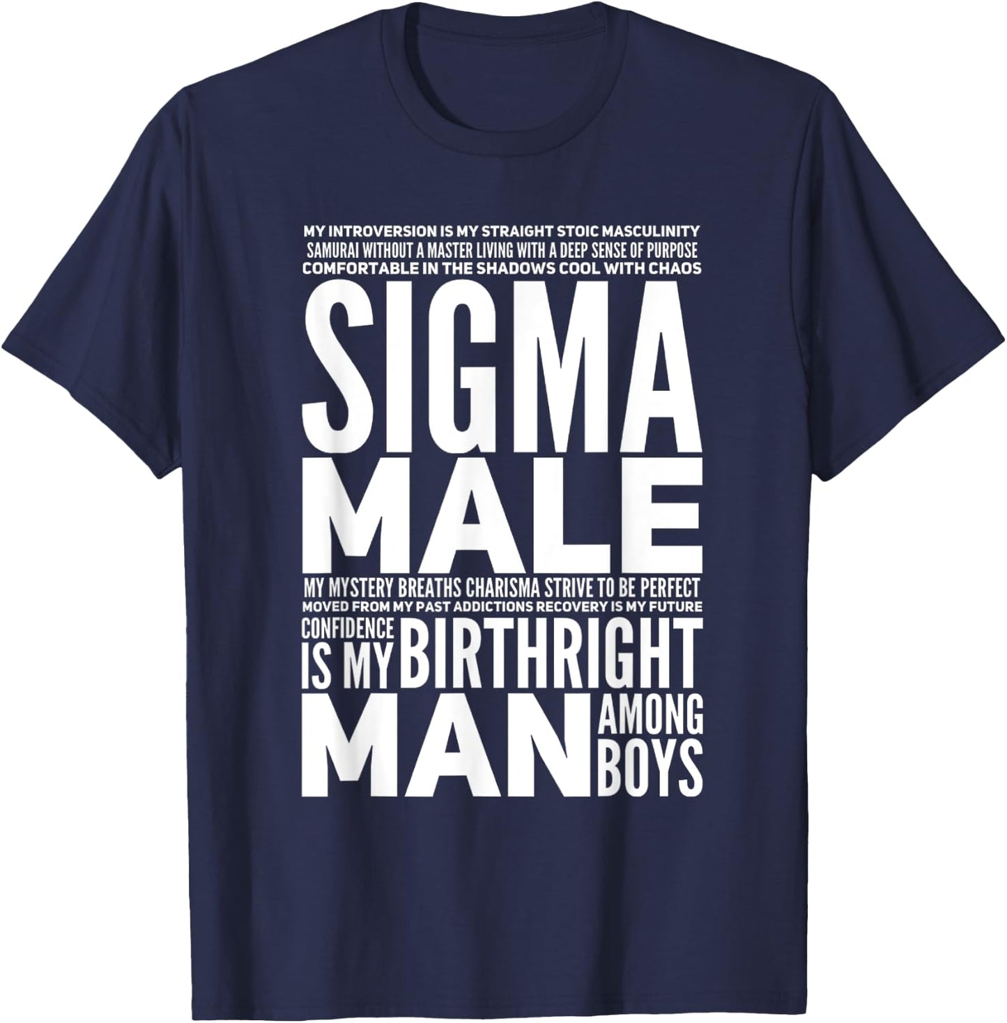 Sigma Male T-Shirt - T-Shirt | Navy