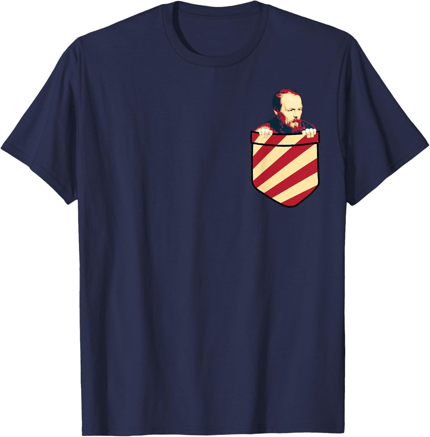 Fjodor Dostojewski famous Russian writer in T-Shirt - T-Shirt | Navy