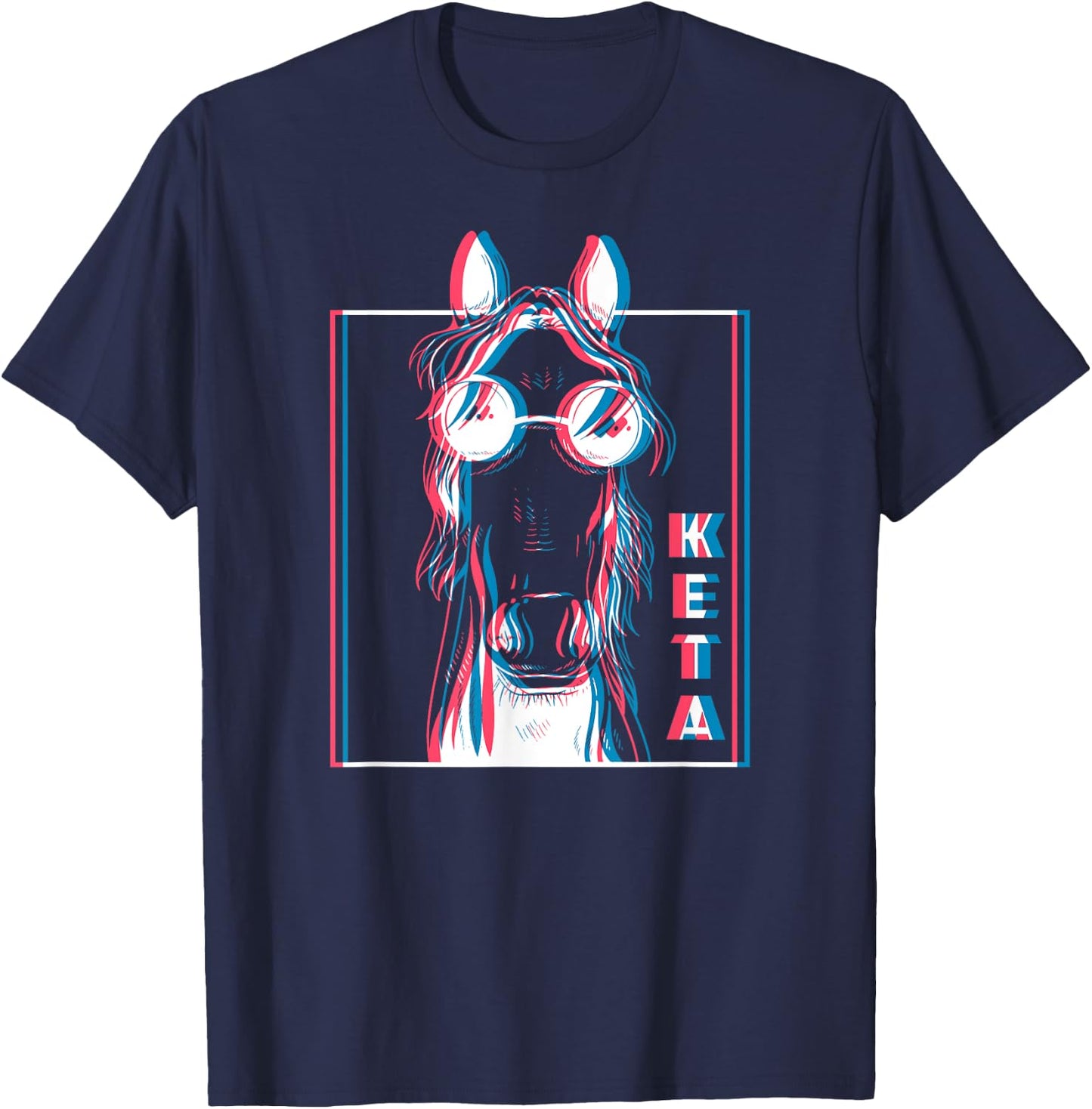 Keta Ketamine Horse Rave DJ Party Techno T-Shirt - T-Shirt | Navy