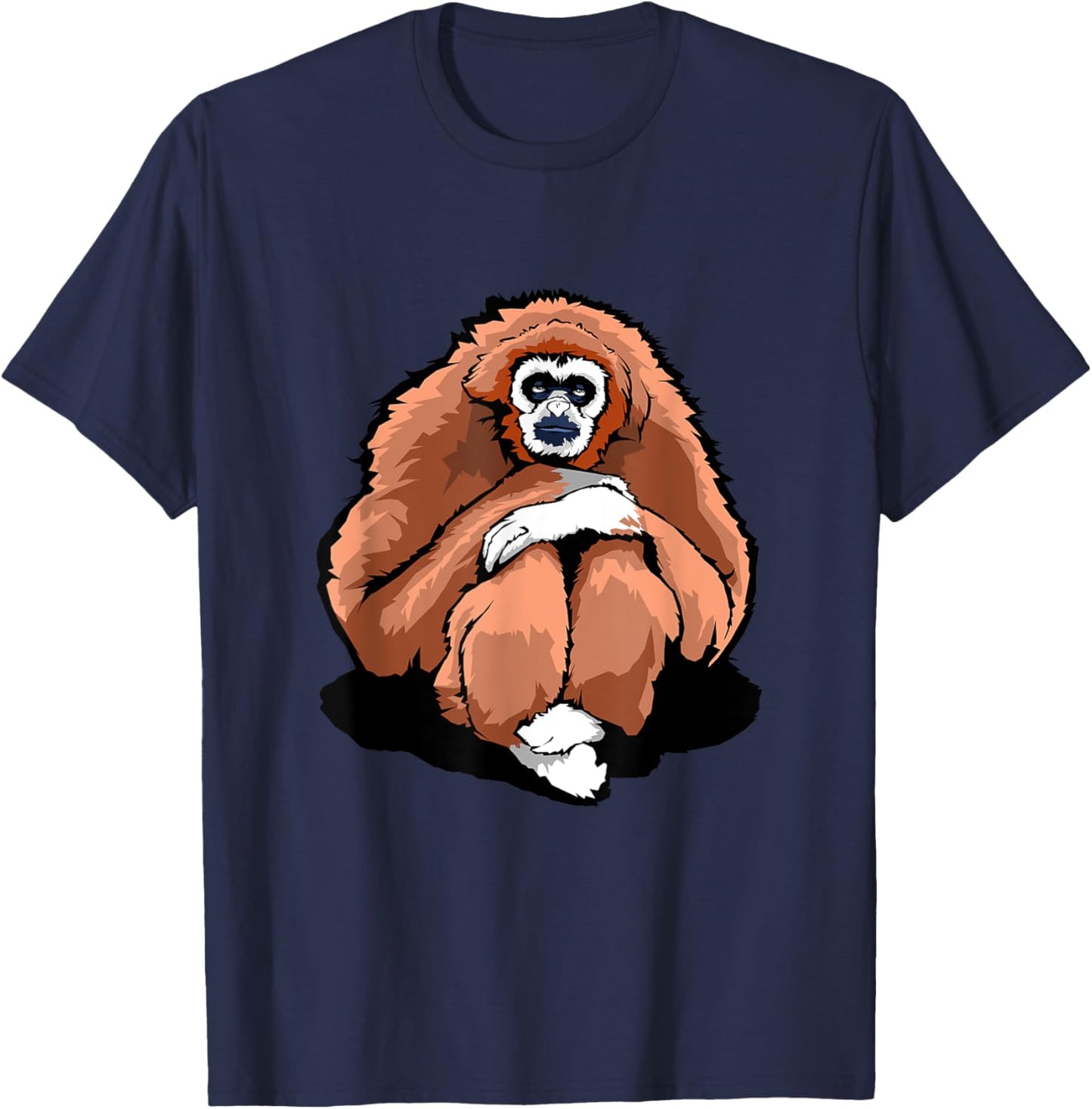Funny big Gibbon Monkey T-Shirt - T-Shirt | Navy