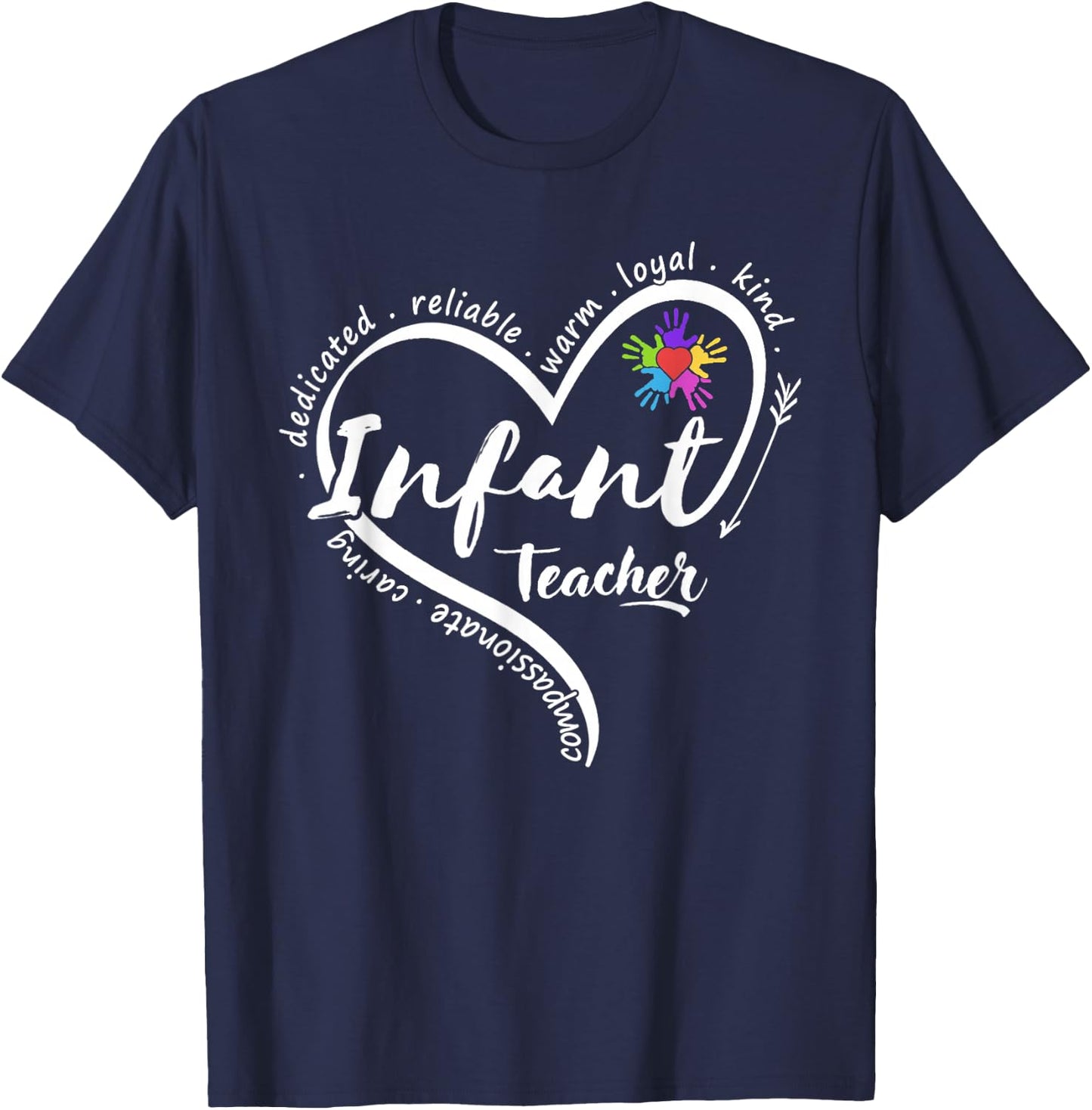 Infant Teacher Back to School Infant Daycare Teacher T-Shirt - T-Shirt | Navy