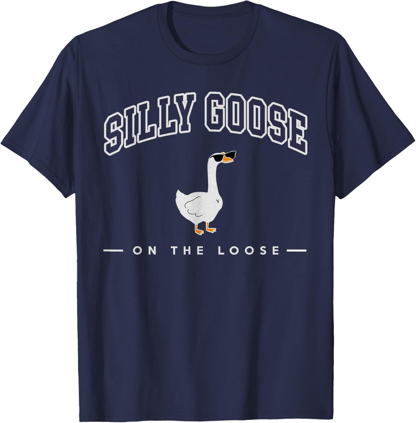 Silly Goose Shirt, Graphic Men, Funny Shirts T-Shirt - T-Shirt | Navy