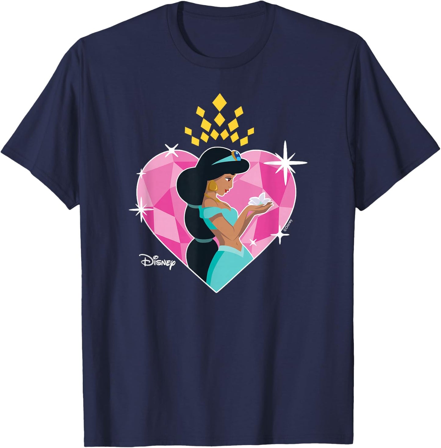 Disney Princess - Jasmine Heart T-Shirt - T-Shirt | Navy