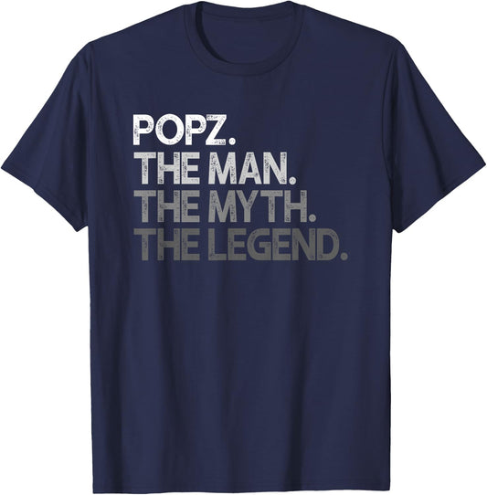 Popz Man The Myth Legend T-Shirt - T-Shirt | Navy