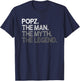 Popz Man The Myth Legend T-Shirt - T-Shirt | Navy