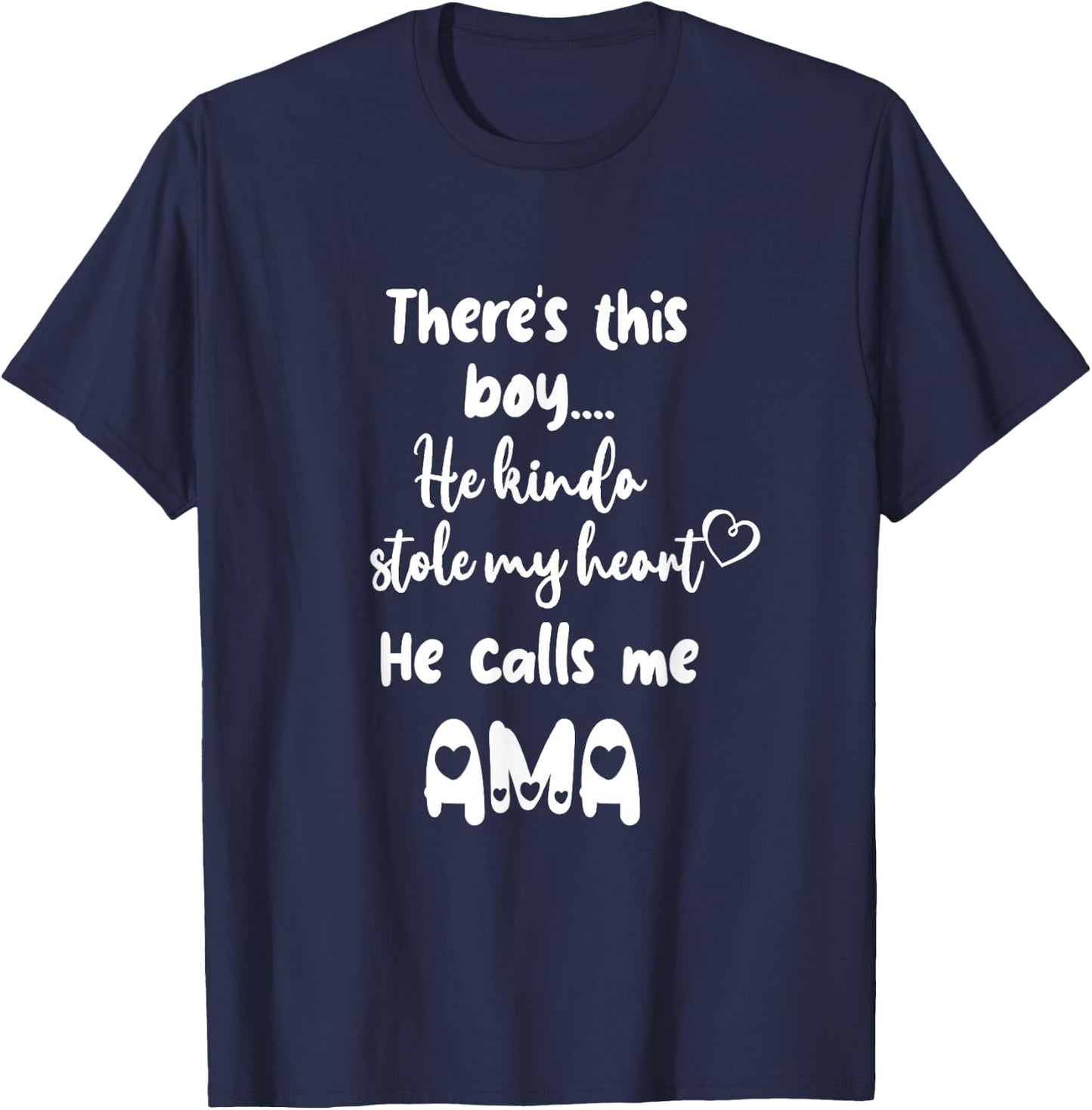 This Boy Calls Me Ama Special Grandmother Grandma T-Shirt - T-Shirt | Navy