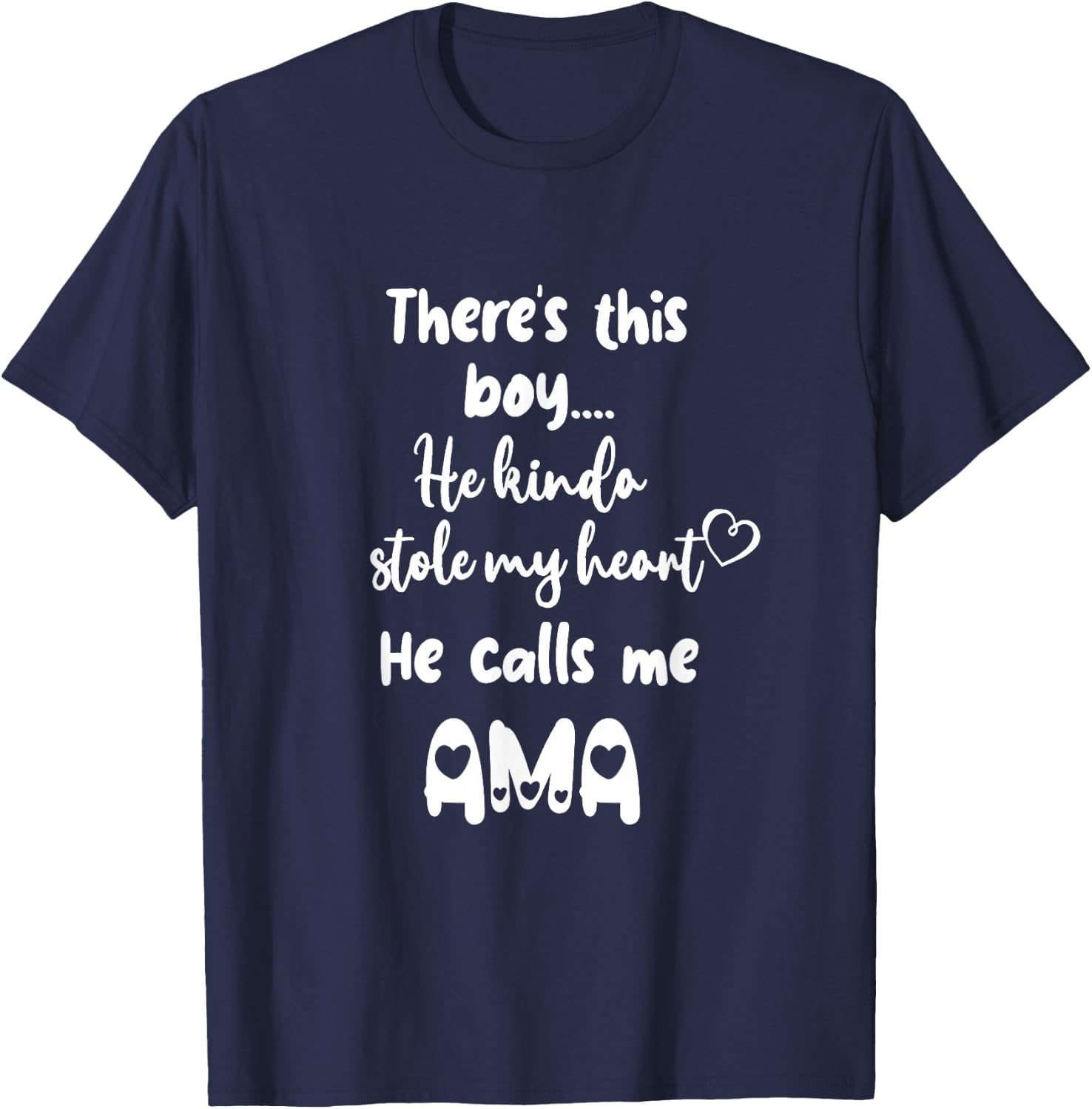 This Boy Calls Me Ama Special Grandmother Grandma T-Shirt - T-Shirt | Navy