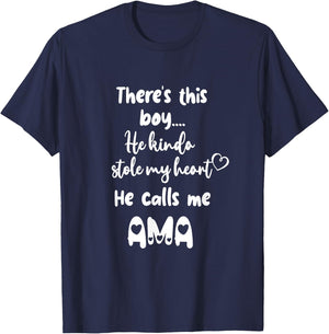 This Boy Calls Me Ama Special Grandmother Grandma T-Shirt - T-Shirt | Navy