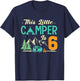 This Little Camper Is 6 Camp Lover 6th Camping Birthday T-Shirt - T-Shirt | Navy