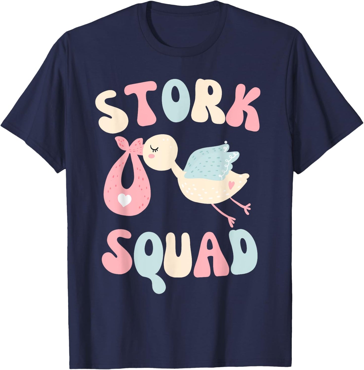 Stork Squad Matching Labor and Delivery Nurse Team T-Shirt - T-Shirt | Navy