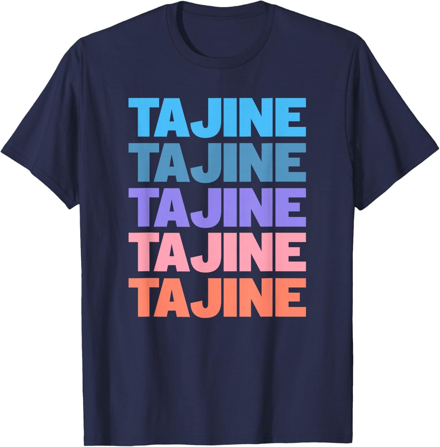 Funny Modern Repeated Tajine Tagine Maghreb Chef T-Shirt - T-Shirt | Navy