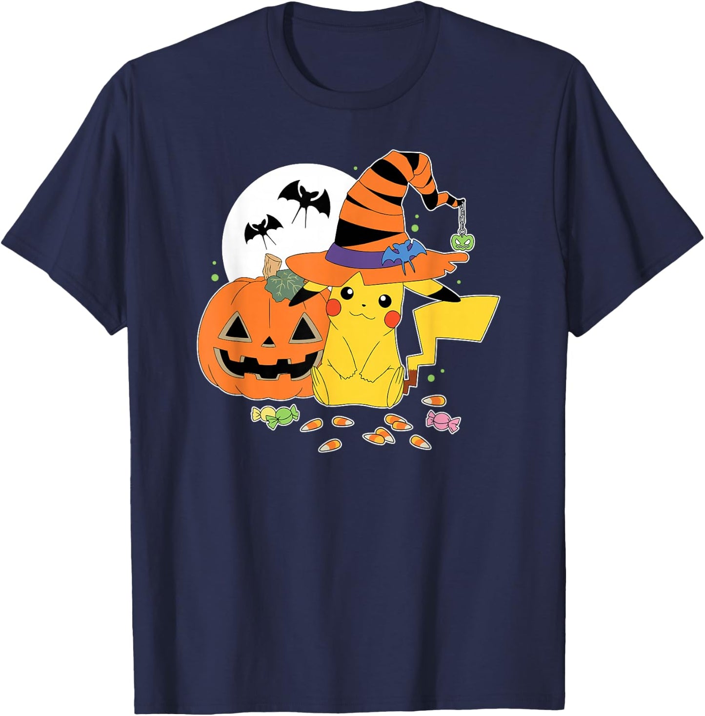 Pokémon - Witch Pikachu With Candy T-Shirt - T-Shirt | Navy