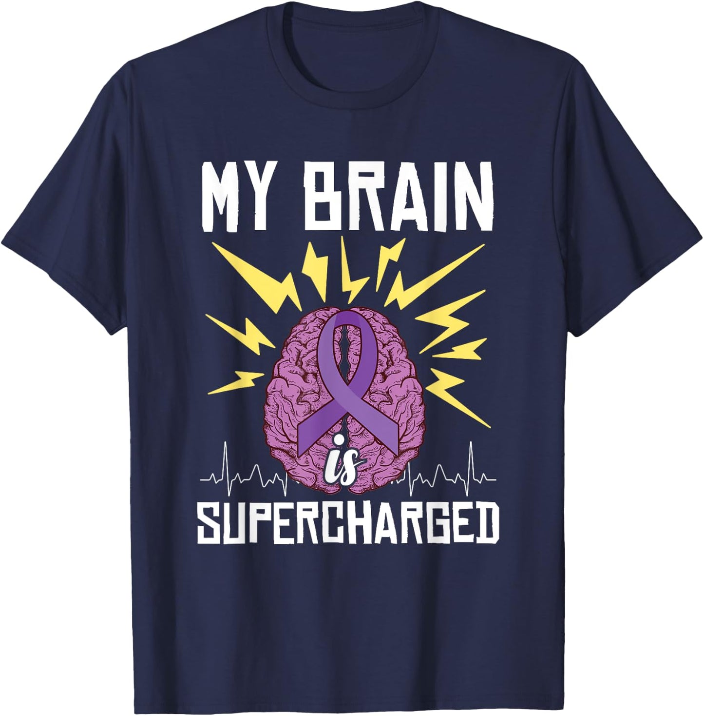 Epilepsy Awareness Men T-Shirt - T-Shirt | Navy