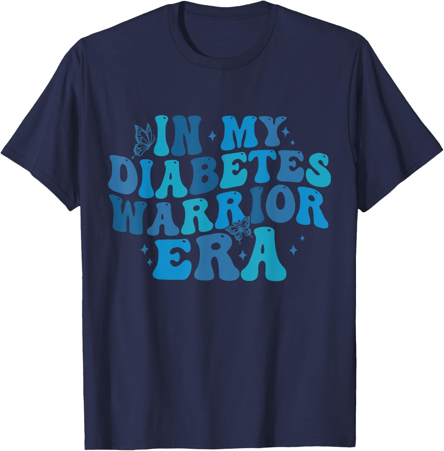 Retro In My Diabetes Warrior Era Cute T1D Diabetes Awareness T-Shirt - T-Shirt | Navy