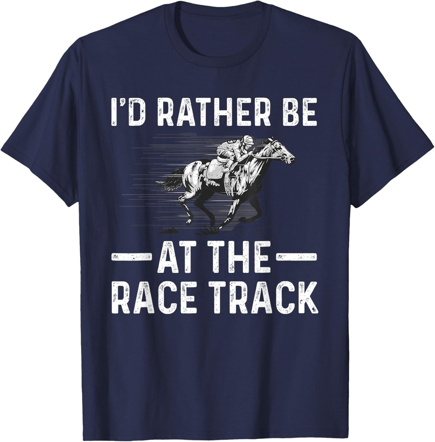 Cool Horse Racing Women Race Jockey Derby Equestrian T-Shirt - T-Shirt | Navy