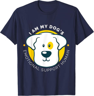 I am My Dog's Emotional Support Human T-Shirt - T-Shirt | Navy