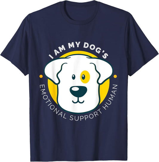 I am My Dog's Emotional Support Human T-Shirt - T-Shirt | Navy