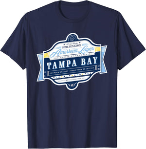 Classic Tampa Bay Beer Label - Tampeño Pride T-Shirt - T-Shirt | Navy