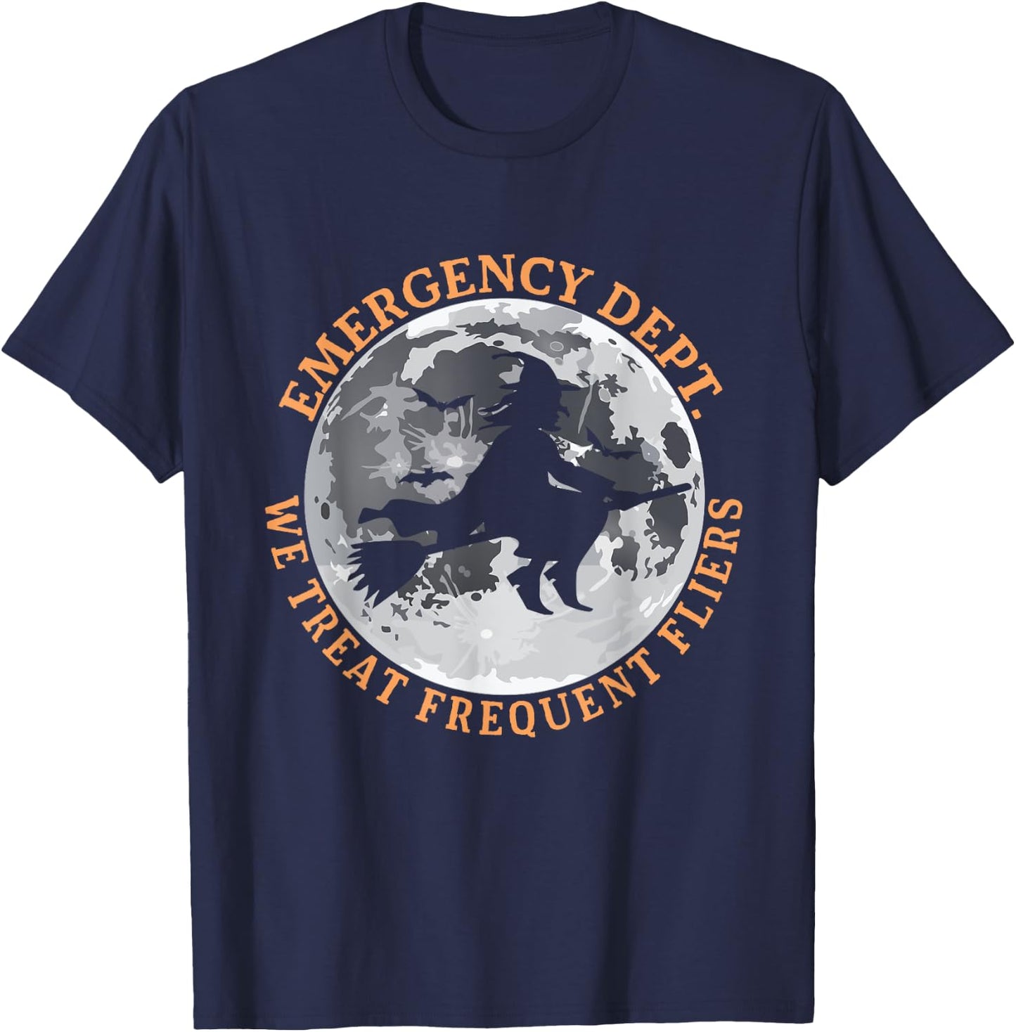ER Nurse Halloween Emergency Room Dept Nurse Tech ED Rn Fall T-Shirt - T-Shirt | Navy