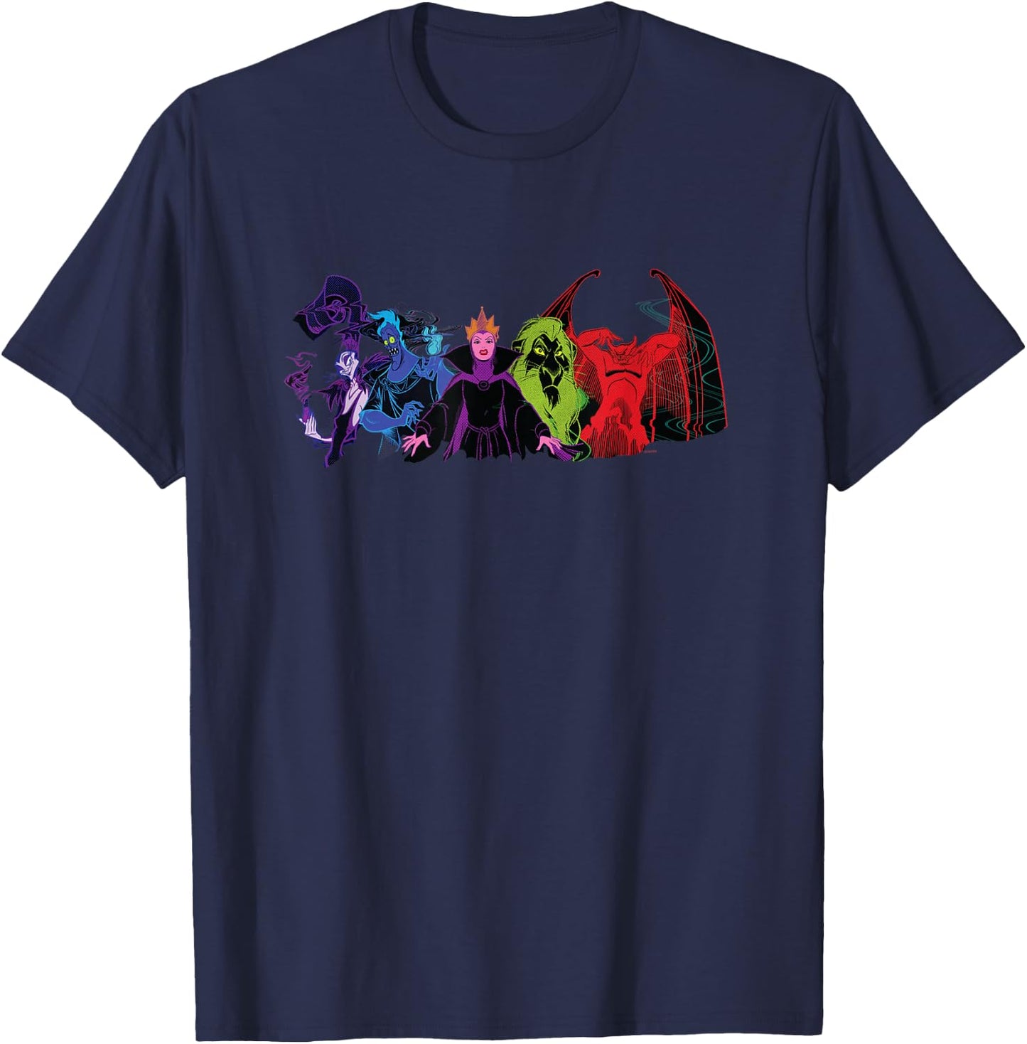 Disney Villains Squad Wickedly Chaotic Colors Anti-Love T-Shirt - T-Shirt | Navy