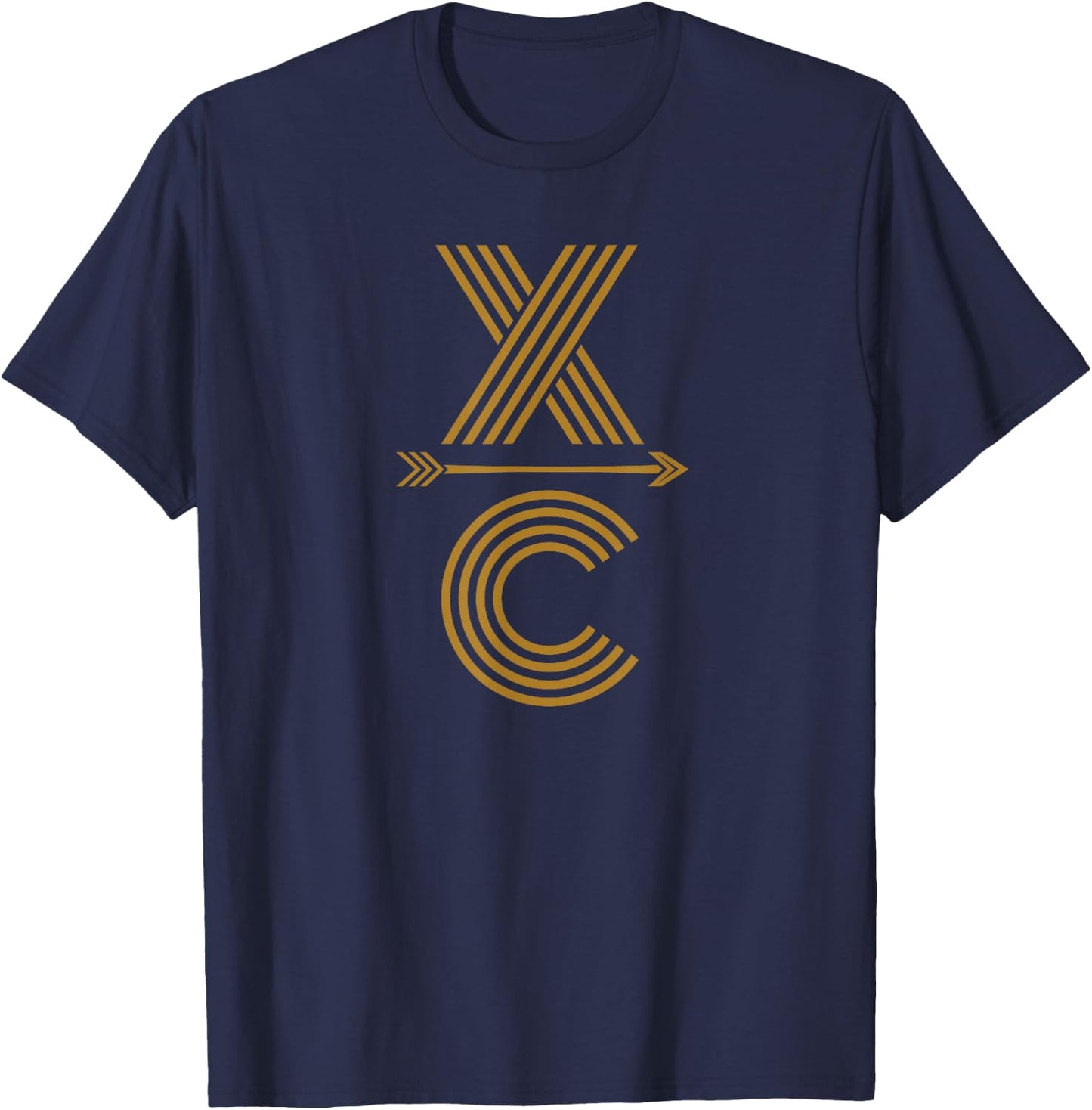 CX - A Cross Country Running Design T-Shirt - T-Shirt | Navy