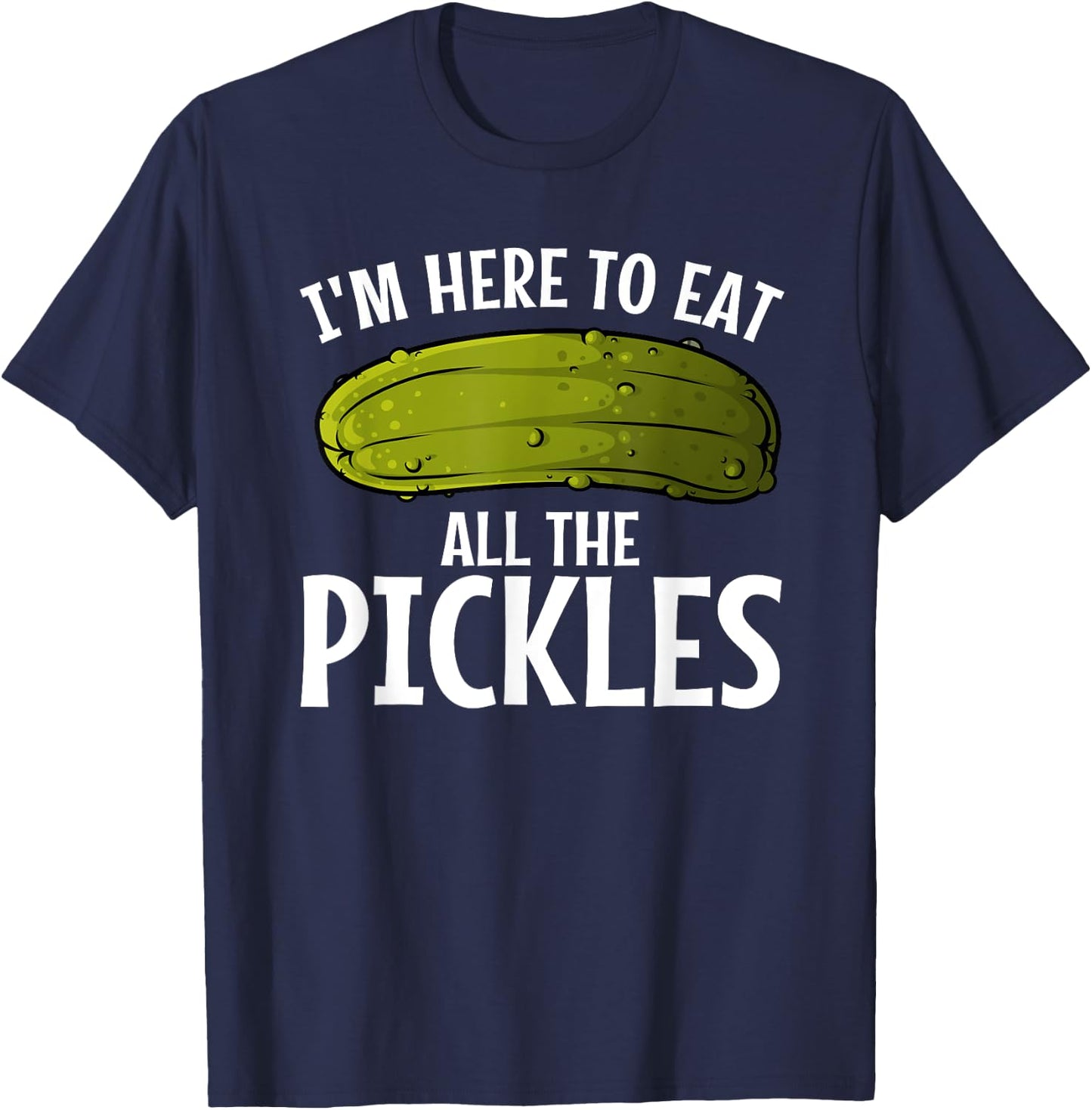 Cool Pickle Art Women Kids Pickled Cucumber Lovers T-Shirt - T-Shirt | Navy
