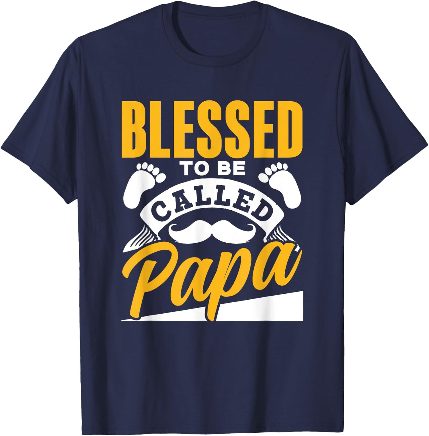 Blessed To Be Called Papa Dad Father's Day Father Daddy T-Shirt - T-Shirt | Navy
