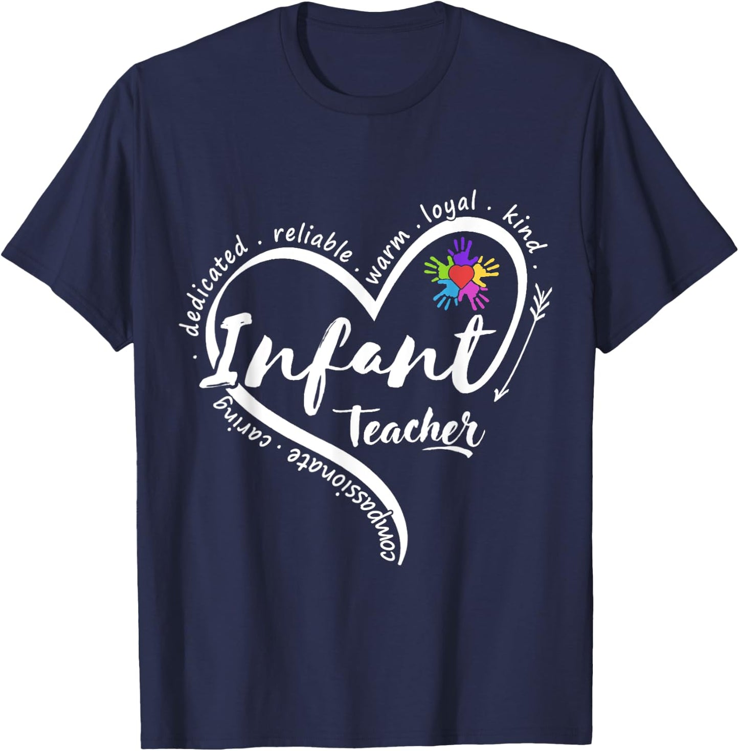 Infant Teacher Back to School Infant Daycare Teacher T-Shirt - T-Shirt | Navy