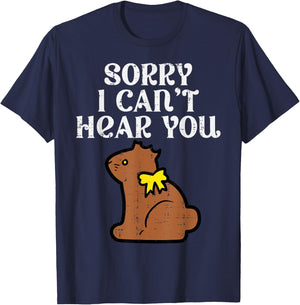 Easter Bunny Chocolate Sorry Cant Hear You Men Women Kids T-Shirt - T-Shirt | Navy