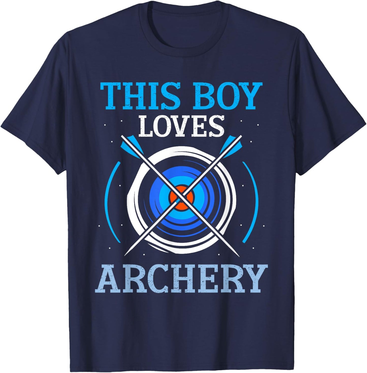 This Boy Loves Archery Archer Hobby Arrow Bow T-Shirt - T-Shirt | Navy