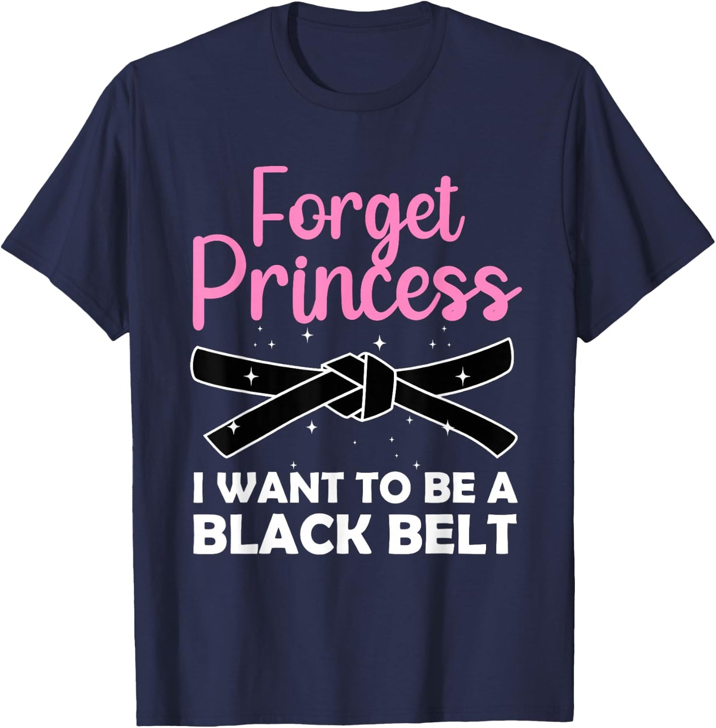Funny Karate Design Girls Black Belt Martial Arts Small T-Shirt - T-Shirt | Navy