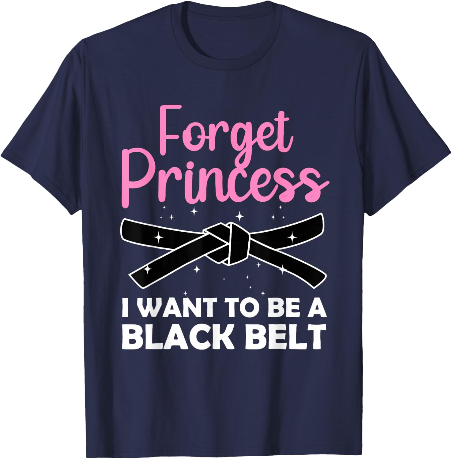 Funny Karate Design Girls Black Belt Martial Arts Small T-Shirt - T-Shirt | Navy