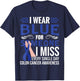 I Wear Blue | Blue Ribbon | Colon Cancer T-Shirt - T-Shirt | Navy