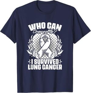 I Survived Lung Cancer Warrior Support Lung Cancer Survivor T-Shirt - T-Shirt | Navy
