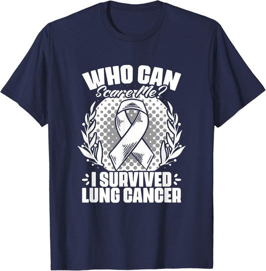 I Survived Lung Cancer Warrior Support Lung Cancer Survivor T-Shirt - T-Shirt | Navy