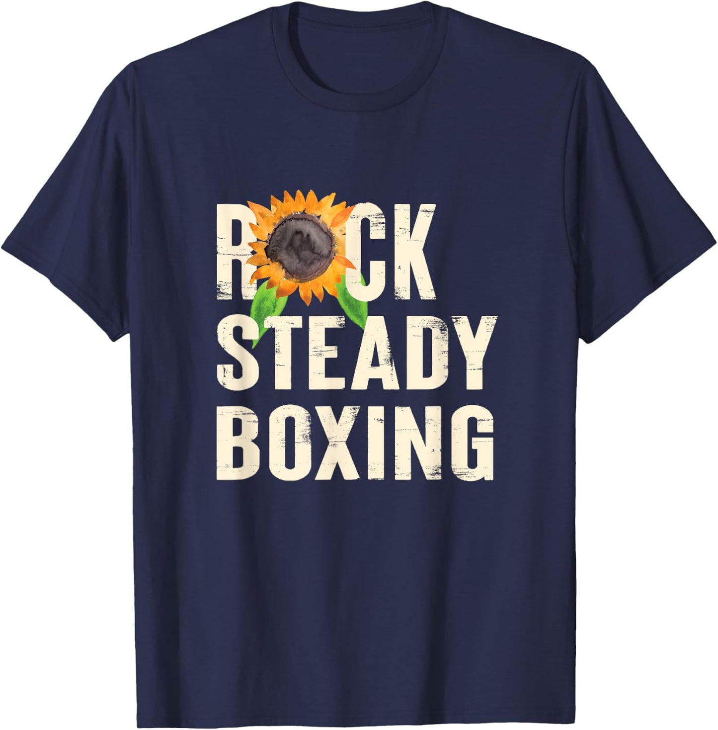 Rock Steady Boxing Sunflower Summer Edition Men Women T-Shirt - T-Shirt | Navy