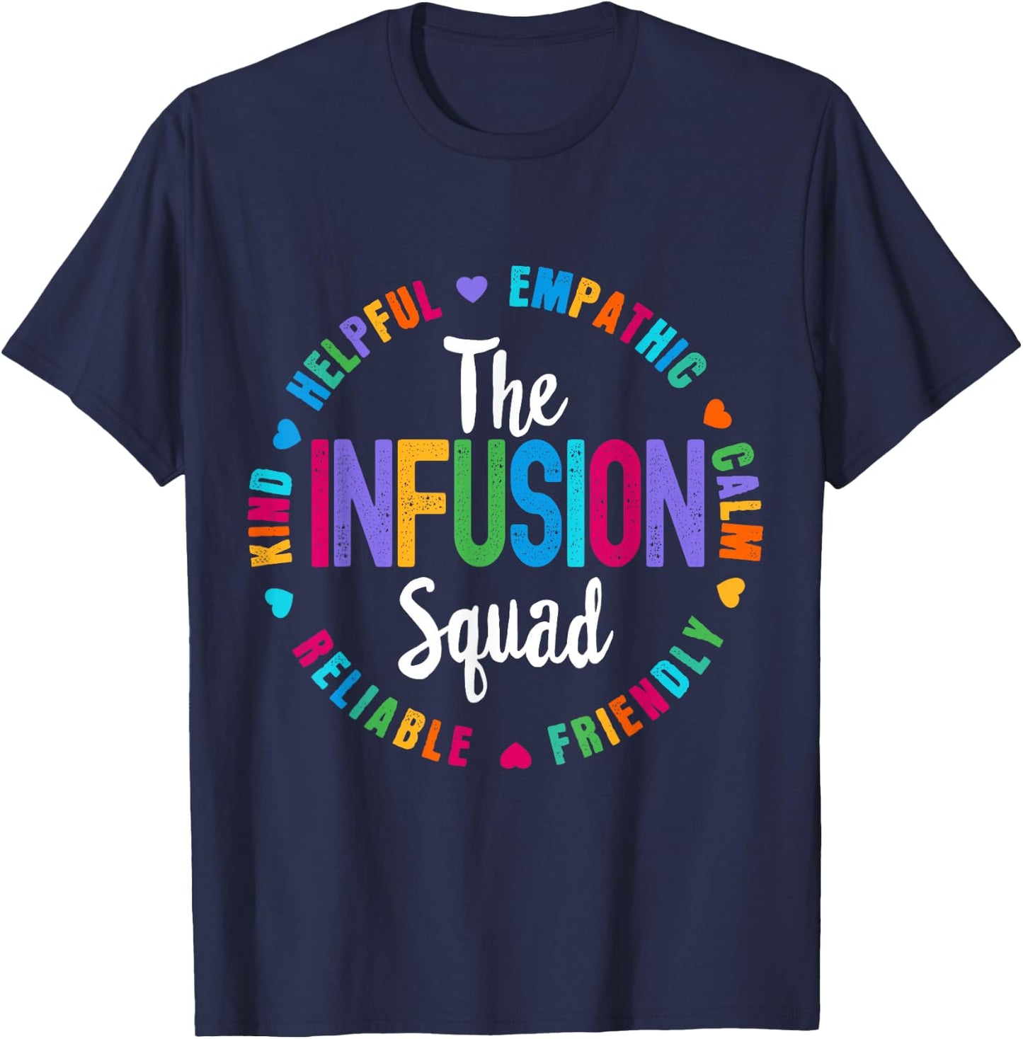 Chemo The Infusion Squad Oncology Nurse Nursing School T-Shirt - T-Shirt | Navy