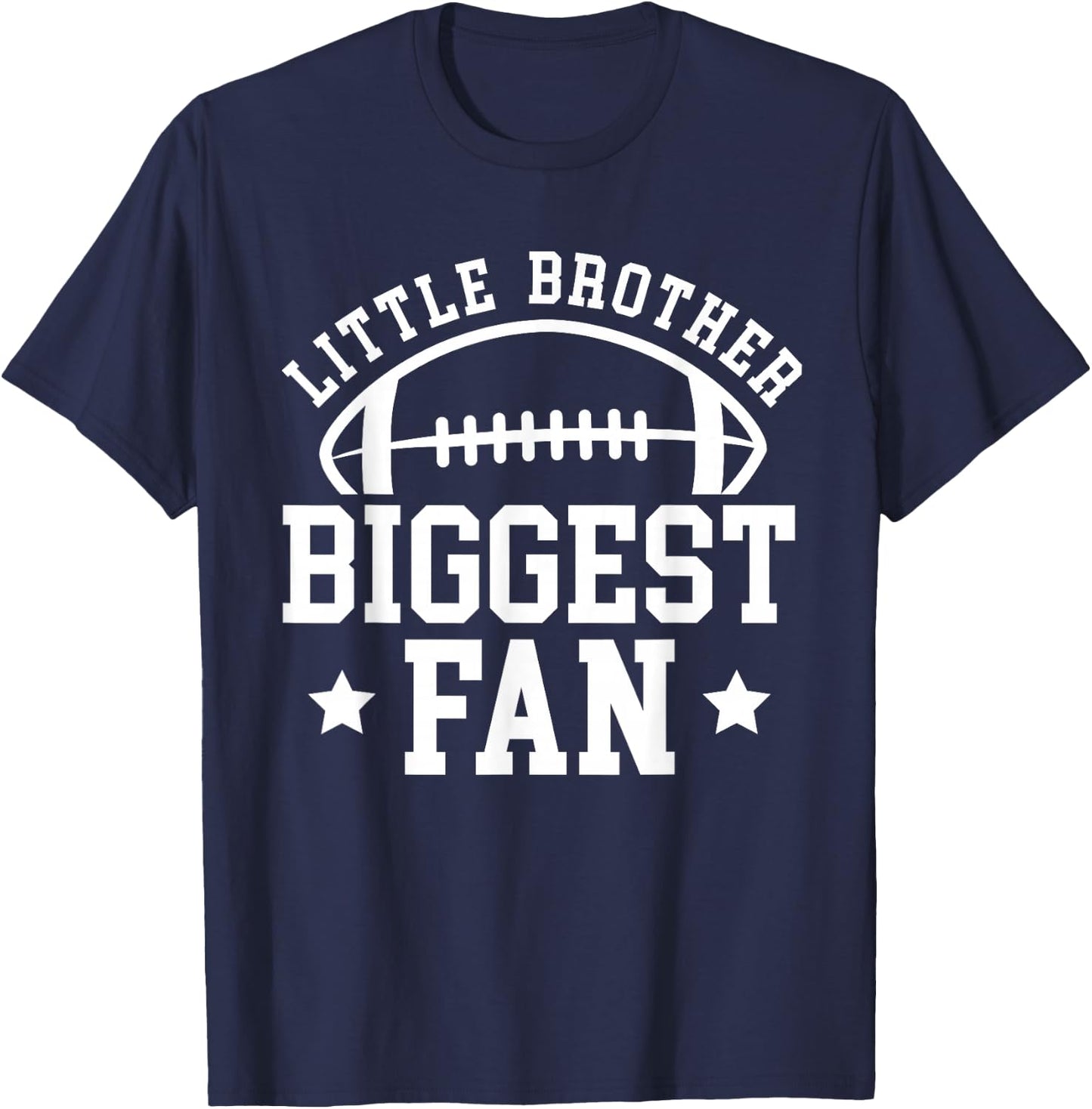 Little Brother Football Brother Of A Football Player T-Shirt - T-Shirt | Navy