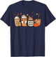 Hello Pumpkin Spice Latte Coffee Vintage Thanksgiving Fall T-Shirt - T-Shirt | Navy