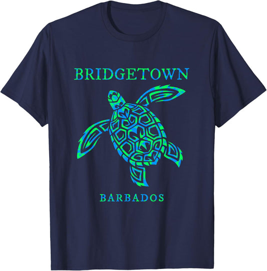 Bridgetown Barbados Sea Turtle Boys Girls Toddler Souvenir T-Shirt - T-Shirt | Navy