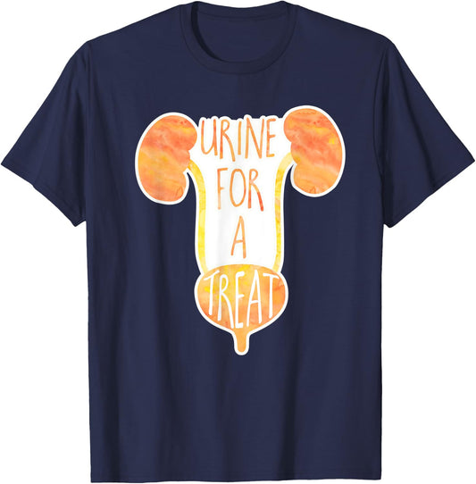 Funny medical pun - Urine for a treat! - urology gifts funny T-Shirt - T-Shirt | Navy