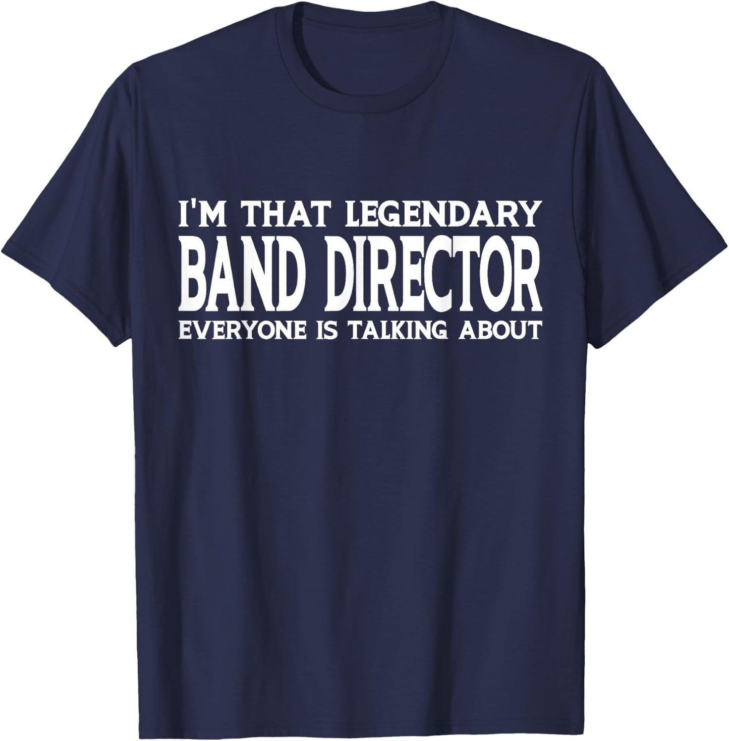 Band Director Gift Band Director Birthday Gift Women's Black Small Modern Classic Lace Embellishment Lightweight T-Shirt - T-Shirt | Navy
