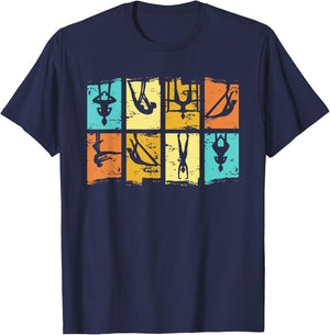 Vintage Aerialists Retro Aerial Silk Acrobatics Dance Circus T-Shirt - T-Shirt | Navy