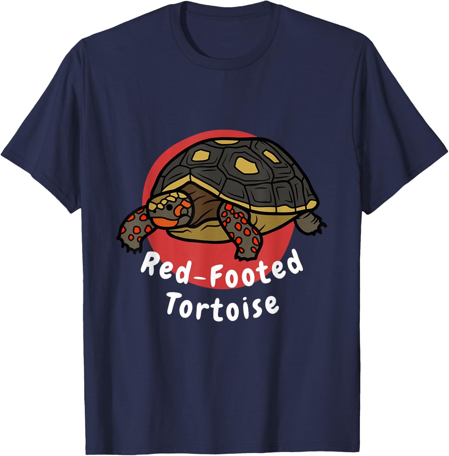 Red-Footed Tortoise Funny Pet Tortoise Turtle T-Shirt - T-Shirt | Navy