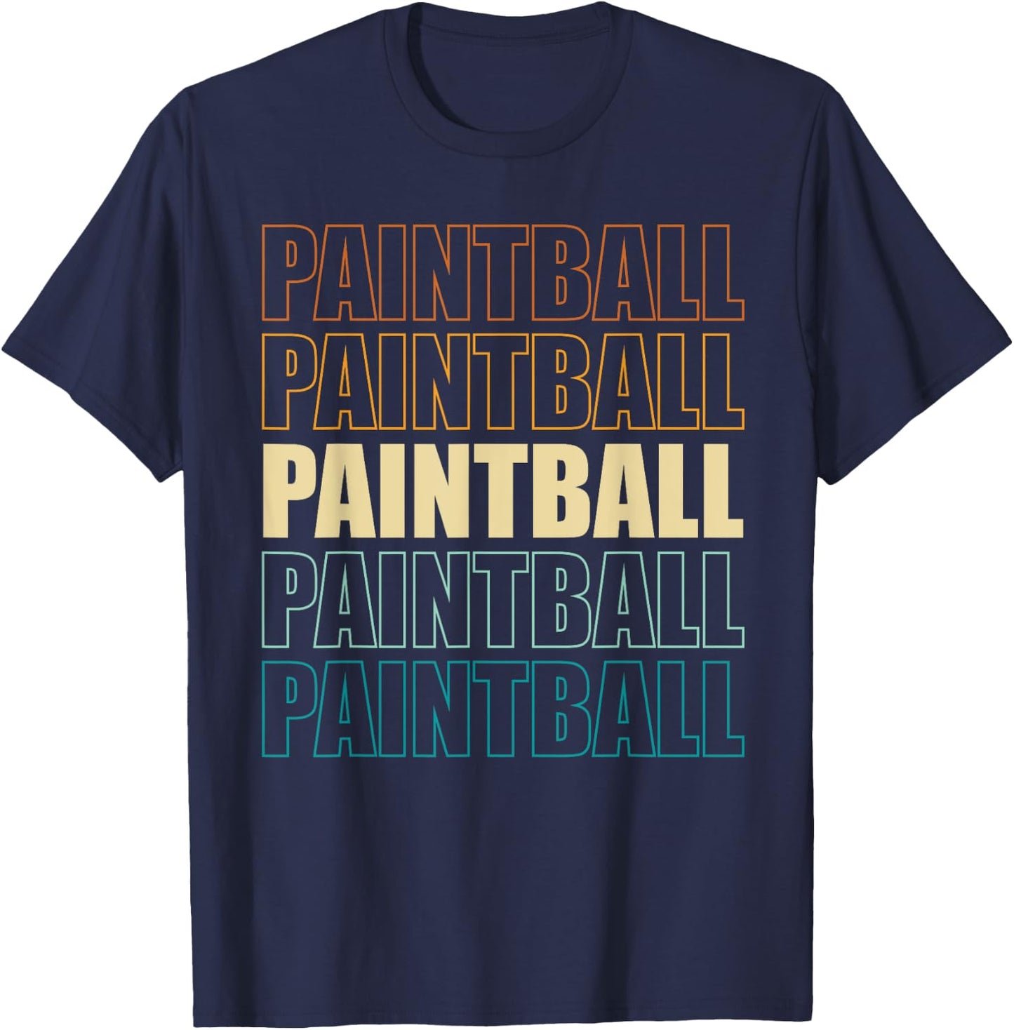 Vintage Paintball Paintballing Paintballer Retro T-Shirt - T-Shirt | Navy