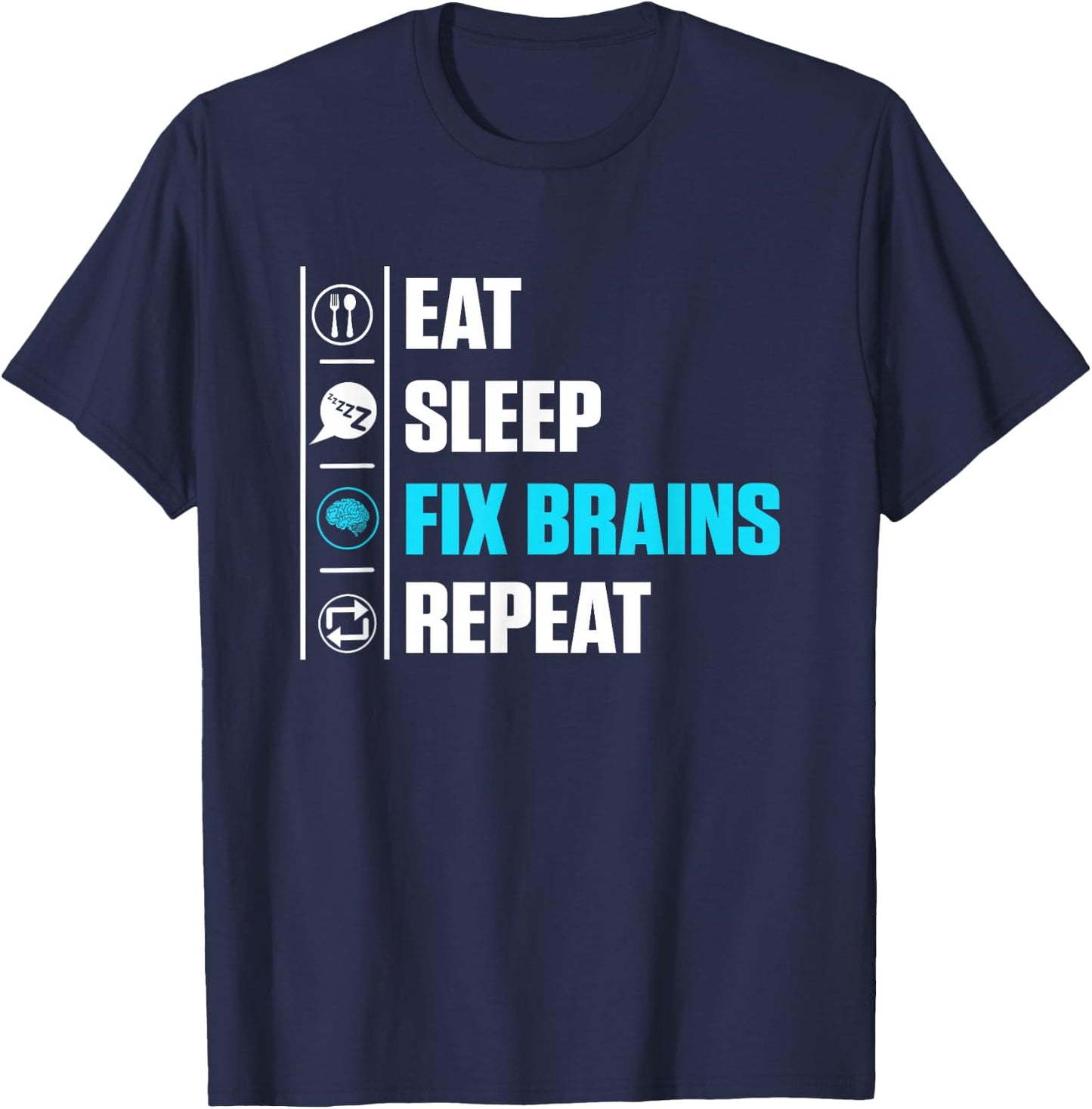 Neurosurgeon Gifts For Neurologists Neurosurgery Theme , Men's Black Short Sleeve Classic Fit , Small, Neurosurgery T-Shirt - T-Shirt | Navy
