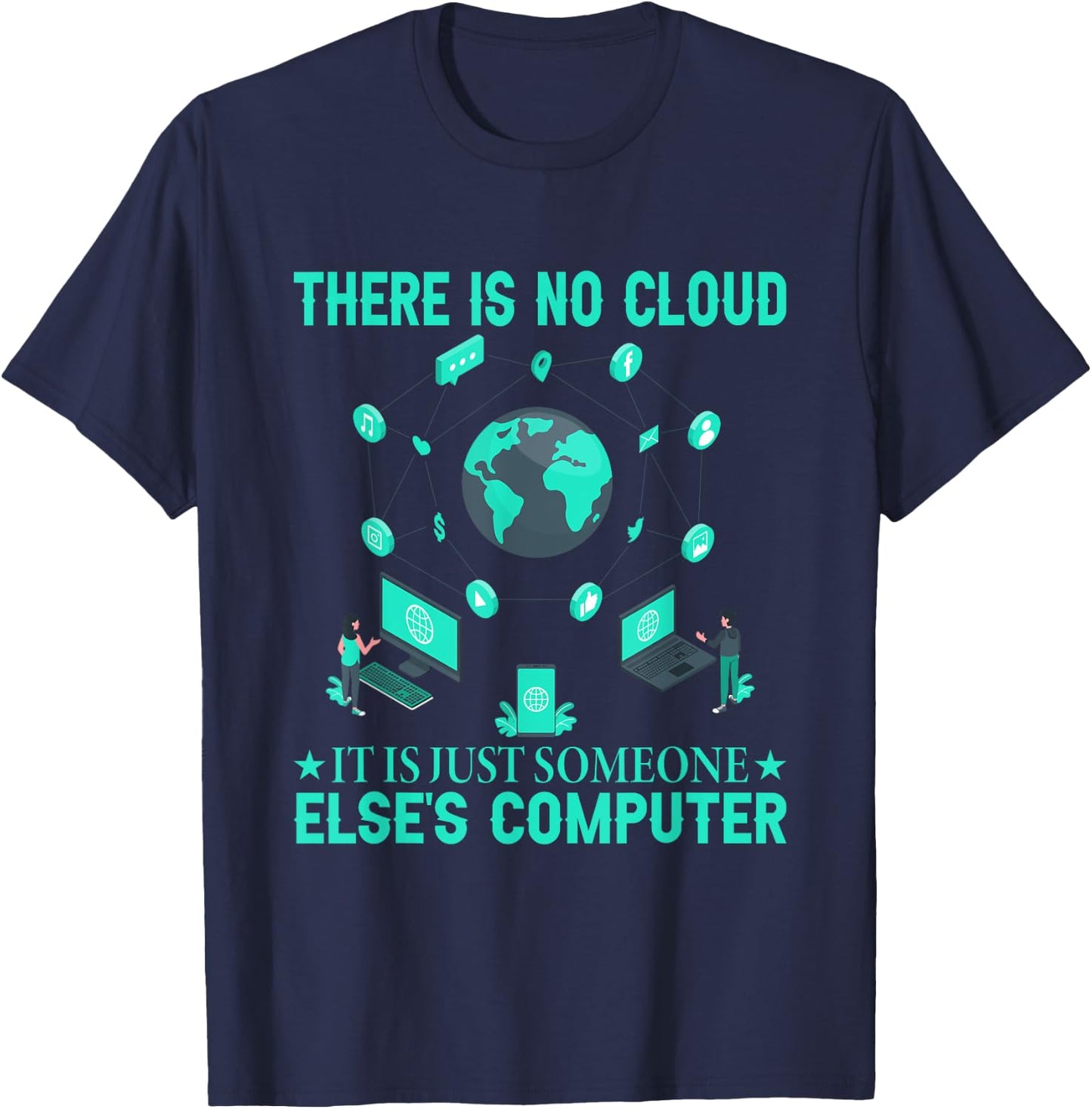 Network Technician Funny Sayings for VLAN T-Shirt - T-Shirt | Navy
