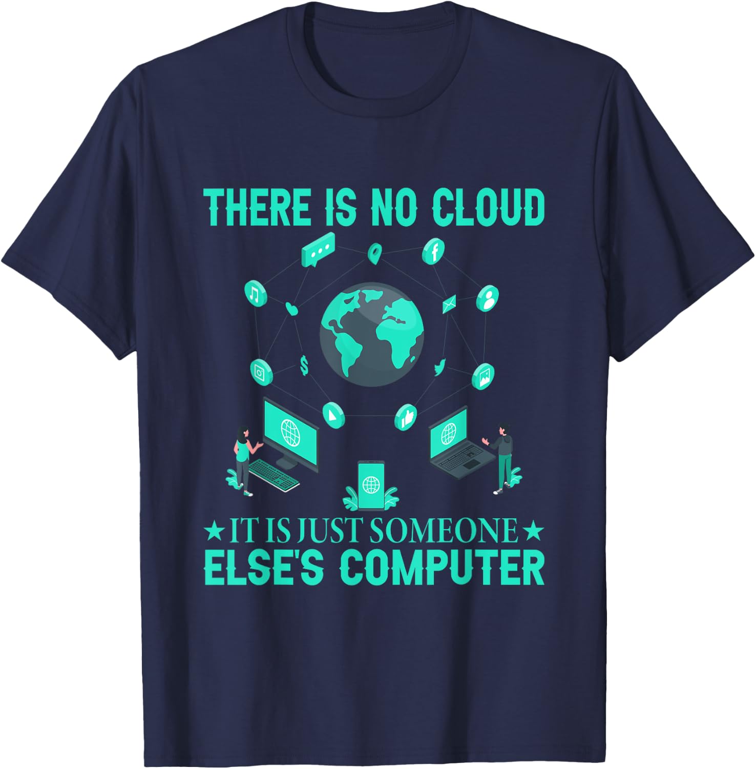 Network Technician Funny Sayings for VLAN T-Shirt - T-Shirt | Navy