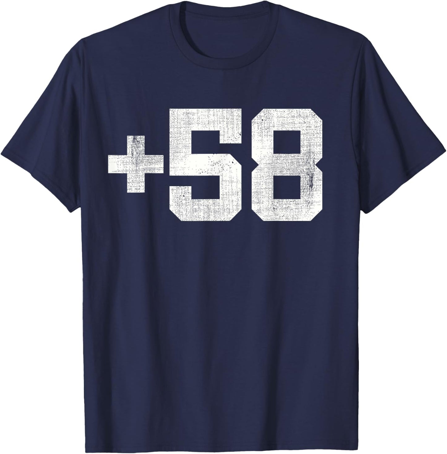 Venezuela country code, plus fifty eight (+58) T-Shirt - T-Shirt | Navy