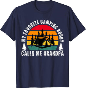 My Favorite Camping Buddy Grandpa Camping Buddies T-Shirt - T-Shirt | Navy